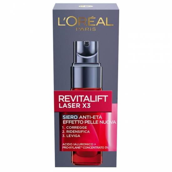 L'Oreal Siero Anti Eta' Laser X3 Trattamento Profondo Paris Dermo Expertise Revitalift 30 Ml