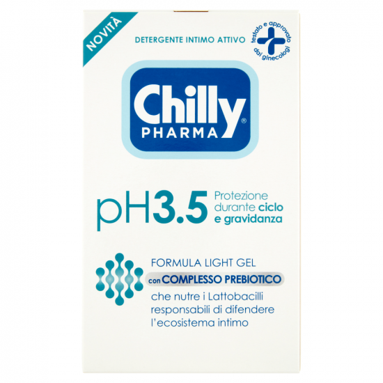 Chilly Pharma Detergente Intimo Attivo pH3.5 Protezione durante ciclo e gravidanza 250 ml