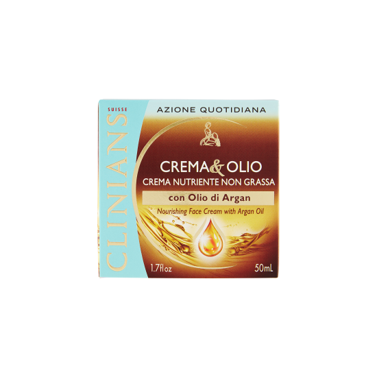 Clinians Crema & Olio Crema Nutriente Non Grassa Con Olio Di Argan 50 ML