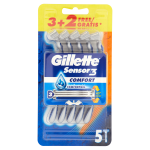 Gillette Sensor3 Comfort Rasoio da Uomo Usa e Getta - 3 rasoi + 2