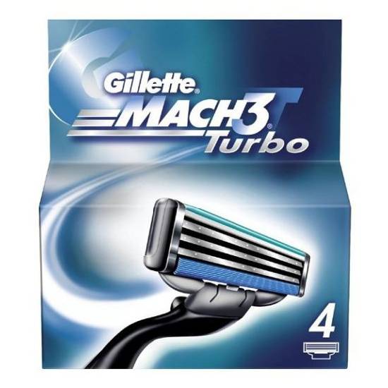 Gillette  Mach 3 turbo  4 ricariche