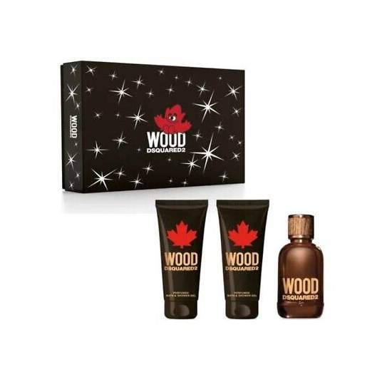 Dsquared Wood Homme Coffret Edt 100 Ml+Shower Gel 100Ml+After Shave Balm 100Ml