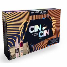 Maybelline Confezione con Mascara Ciglia Sensazionali Intense Black, Il Cancella Età 01 - Light e Pochette