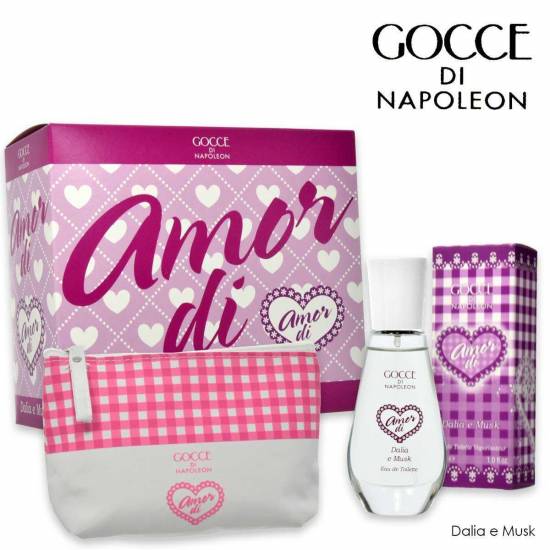 Coffret gocce amor di dalia e musk edt 30 ml + pochette