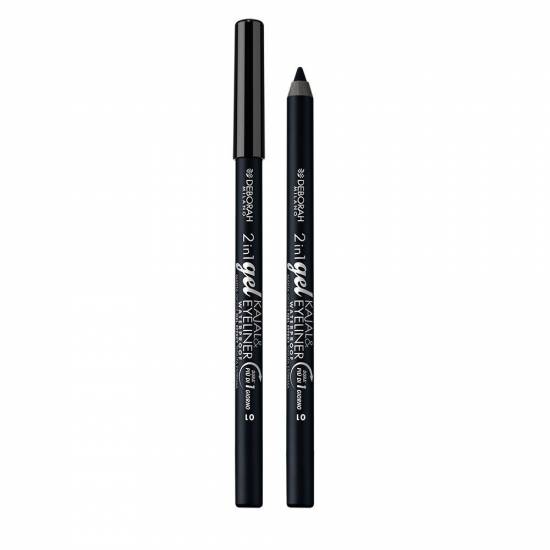 Deborah Milano Matita 2 In 1 Gel Kajal & Eyeliner Black 01