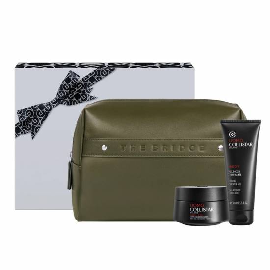 Collistar Cofanetto Uomo Crema-Gel Energizzante 50ml con Gel Doccia Tonificante 100ml e Pochette