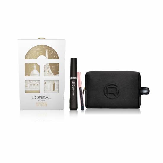 L`Oreal Confezione Le Voyage Enchanté con Mascara Telescopic, Mini-Matita Occhi e Pochette